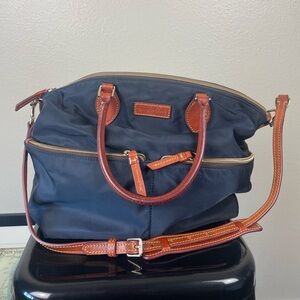 Dooney And Bourke Nylon Satchel Crossbag Navy Blue